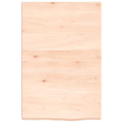 vidaXL Wastafelblad 40x60x(2-4) cm onbehandeld massief hout