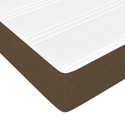 vidaXL Pocketveringmatras 140x190x20 cm stof donkerbruin