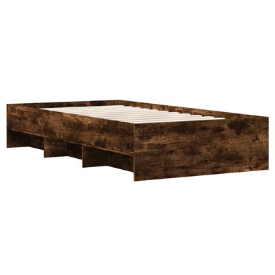 vidaXL Bedframe zonder matras hout gerookt eikenkleurig 75x190 cm