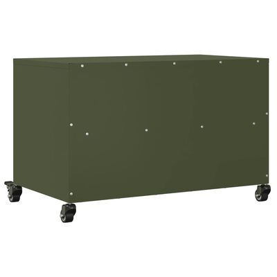 vidaXL Tv-meubel 68x39x43,5 cm staal olijfgroen