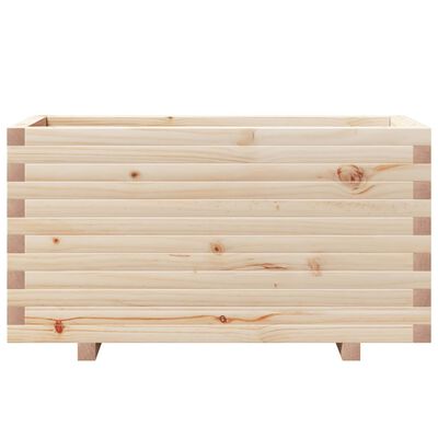 vidaXL Plantenbak 90x40x49,5 cm massief grenenhout