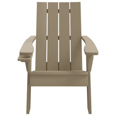 vidaXL Tuinstoel Adirondack 75x88,5x89,5 cm polypropeen lichtbruin