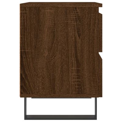 vidaXL Nachtkastjes 2 st 40x35x50 cm bewerkt hout bruin eikenkleur