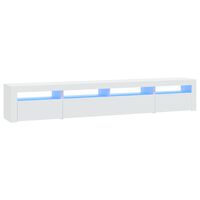 vidaXL Tv-meubel met LED-verlichting 240x35x40 cm wit