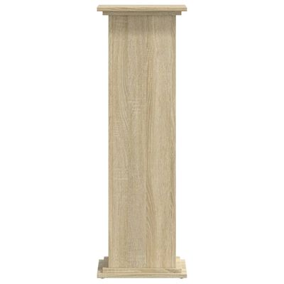 vidaXL Plantenstandaard 33x33x100 cm bewerkt hout sonoma eikenkleurig