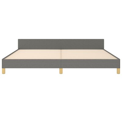 vidaXL Bedframe zonder matras stof donkergrijs 200x200 cm