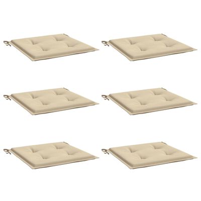 vidaXL Tuinstoelkussens 6 st 50x50x3 cm oxford stof beige