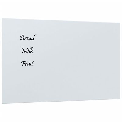 vidaXL Magneetbord voor aan de wand 80x50 cm gehard glas wit