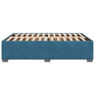 vidaXL Bedframe fluweel blauw 160x200 cm