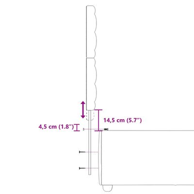 vidaXL Boxspring met matras stof zwart 100x200 cm