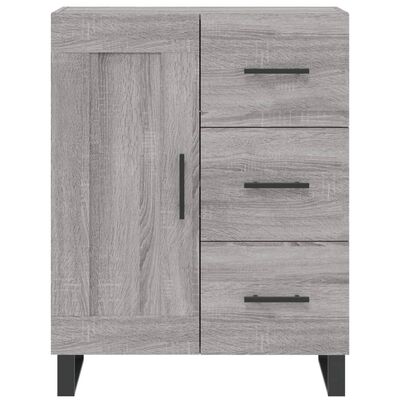 vidaXL Dressoir 69,5x34x90 cm bewerkt hout grijs sonoma eikenkleurig