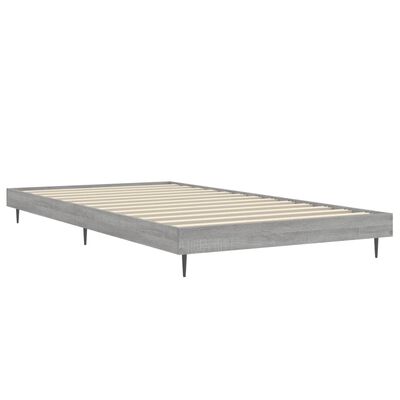 vidaXL Bedframe bewerkt hout grijs sonoma eikenkleurig 100x200 cm