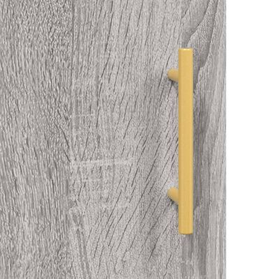 vidaXL Hoge kast 34,5x34x180 cm bewerkt hout grijs sonoma eikenkleurig