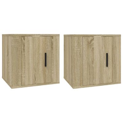 vidaXL Tv-wandmeubels 2 st 40x34,5x40 cm sonoma eikenkleurig