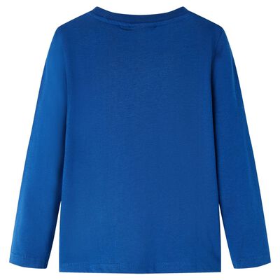 Kindershirt met lange mouwen 128 donkerblauw