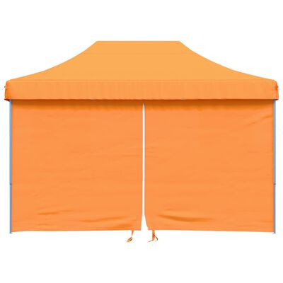 vidaXL Partytent inklapbaar pop-up met 4 zijwanden oranje