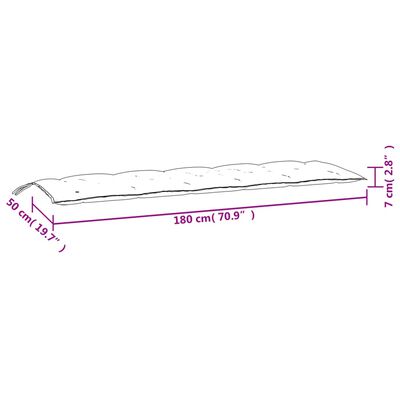 vidaXL Tuinbankkussens 2 st 180x50x7 cm oxford stof rood