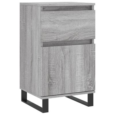 vidaXL Dressoirs 2 st 40x35x70 cm bewerkt hout grijs sonoma