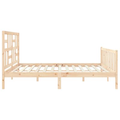 vidaXL Bedframe met hoofdbord massief hout