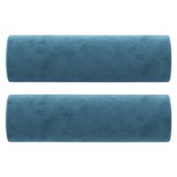 vidaXL Sierkussens 2 st 15x50 cm fluweel blauw