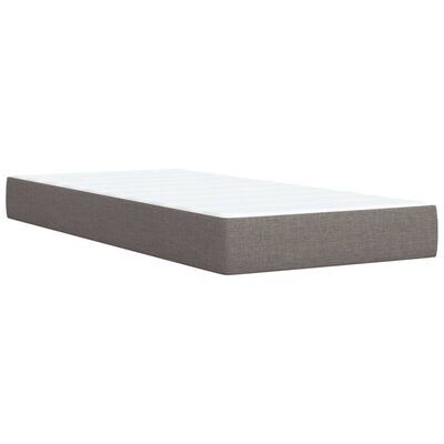 vidaXL Boxspring met matras stof taupe 90x190 cm