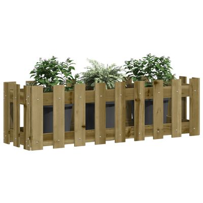 vidaXL Plantenbak verhoogd hekontwerp 100x30x30 cm geïmpregneerd hout