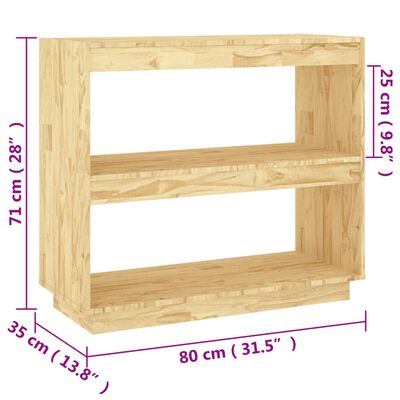 vidaXL Boekenkast 80x35x71 cm massief grenenhout