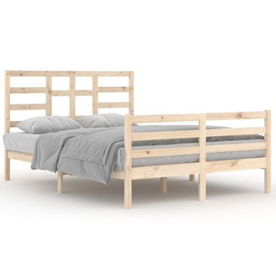 vidaXL Bedframe zonder matras massief hout 140x200 cm