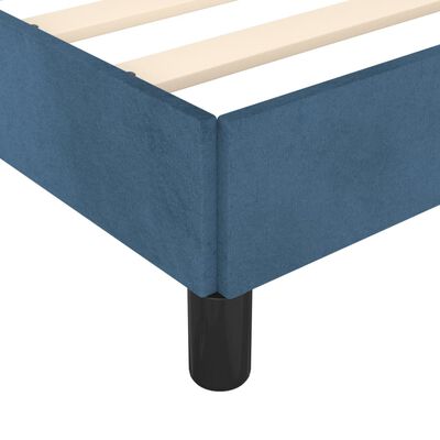 vidaXL Bedframe zonder matras 140x190 cm fluweel donkerblauw