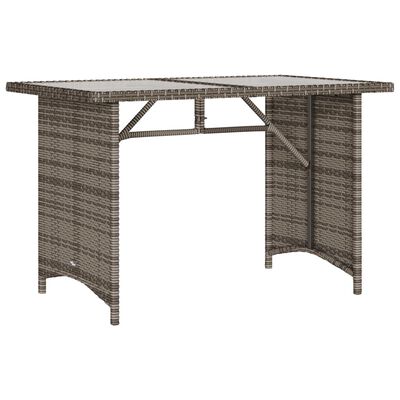 vidaXL 2-delige Tuinset met kussens poly rattan grijs