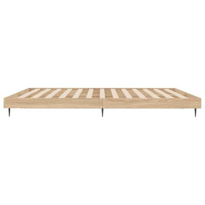 vidaXL Bedframe bewerkt hout sonoma eikenkleurig 200x200 cm