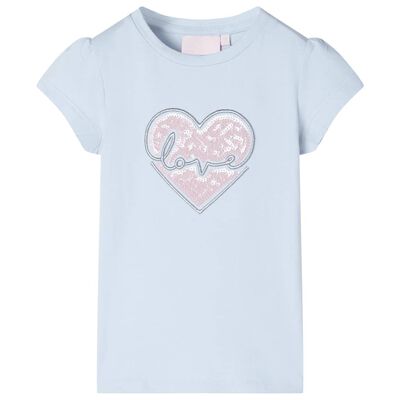 Kindershirt 140 lichtblauw