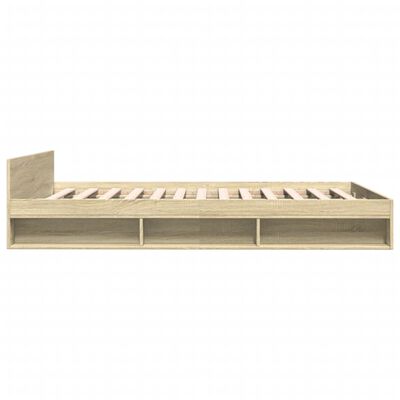 vidaXL Bedframe met lades bewerkt hout sonoma eikenkleurig 140x200 cm