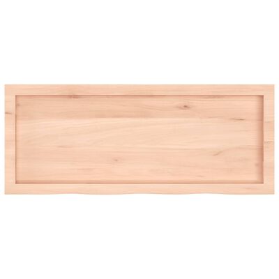 vidaXL Wandschap 100x40x(2-4) cm onbehandeld massief eikenhout