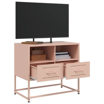 vidaXL Tv-meubel 68x39x60,5 cm staal roze