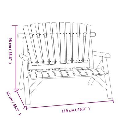 vidaXL 5-delige Loungeset massief vurenhout