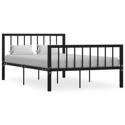 vidaXL Bedframe metaal zwart 120x200 cm