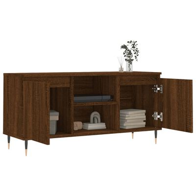 vidaXL Tv-meubel 104x35x50 cm bewerkt hout bruin eikenkleur