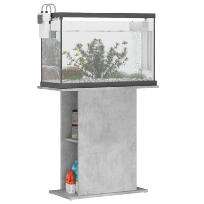 vidaXL Aquariumstandaard 75x36x72,5 cm bewerkt hout betongrijs