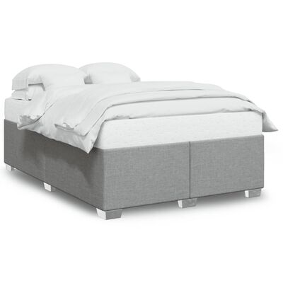 vidaXL Bedframe zonder matras stof lichtgrijs 140x200 cm