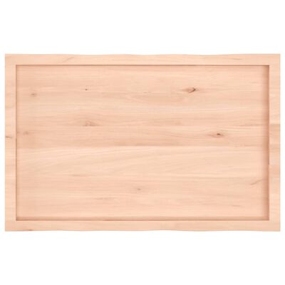 vidaXL Tafelblad natuurlijke rand 100x60x(2-6) cm massief eikenhout