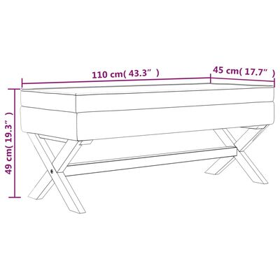 vidaXL Opbergkruk 110x45x49 cm fluweel roze