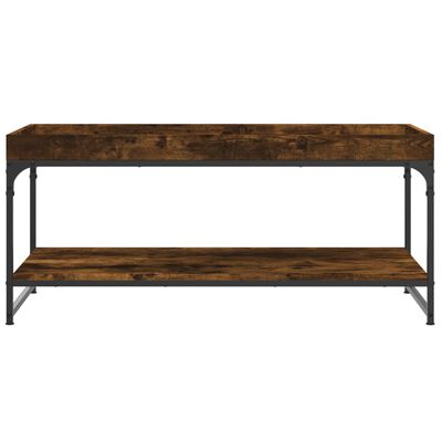 vidaXL Salontafel 100x49x45 cm bewerkt hout gerookt eikenkleurig