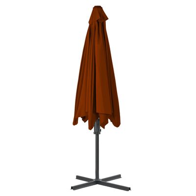 vidaXL Parasol met stalen paal 300x230 cm terracottakleurig