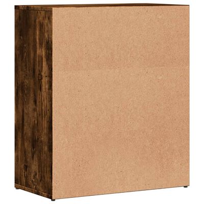 vidaXL Dressoirs 2 st 60x31x70 cm bewerkt hout gerookt eikenkleurig