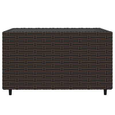 vidaXL 4-delige Loungeset met kussens poly rattan bruin