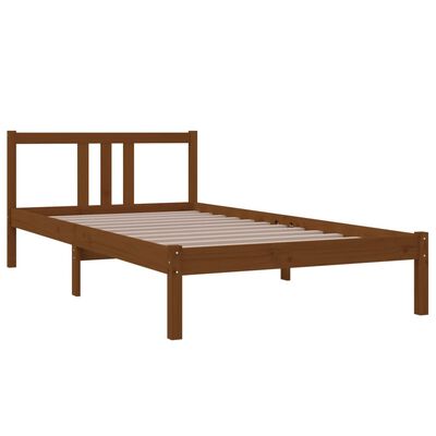 vidaXL Bedframe massief hout honingbruin 100x200 cm