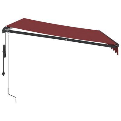 vidaXL Luifel automatisch uittrekbaar met LED's 300x250 cm bordeaux