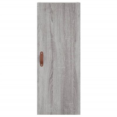 vidaXL Hoge kast 34,5x34x180 cm bewerkt hout grijs sonoma eikenkleurig