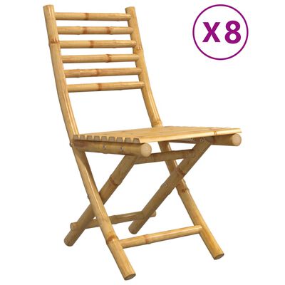 vidaXL Tuinstoelen 8 st inklapbaar 43x54x88 bamboe